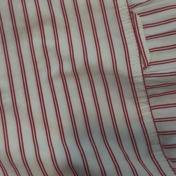 J. Crew Red and White Striped Shirt - Picture 8 of 8